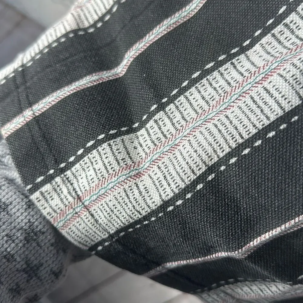 Vintage Polo Ralph Lauren Polo Shirt XL Striped‎ Black 100% Cotton READ DESCRIP